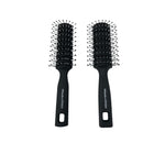 Mobsters 2 Pack Vented Hair Brush for Styling, Blow Drying Brush, Slicked-Back Black Vented Hair Brush Set for Men & Women